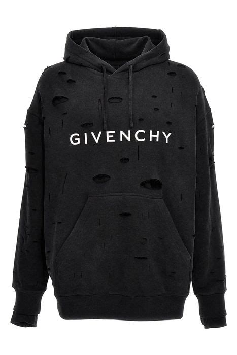 givenchy hoodie size|givenchy hoodie with holes.